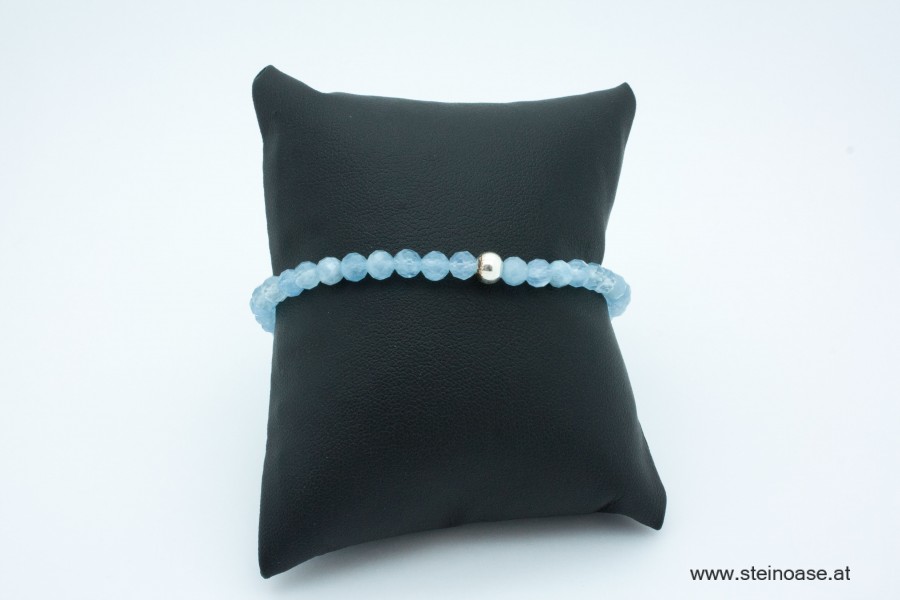 Armband Aquarmarin facettiert 4mm